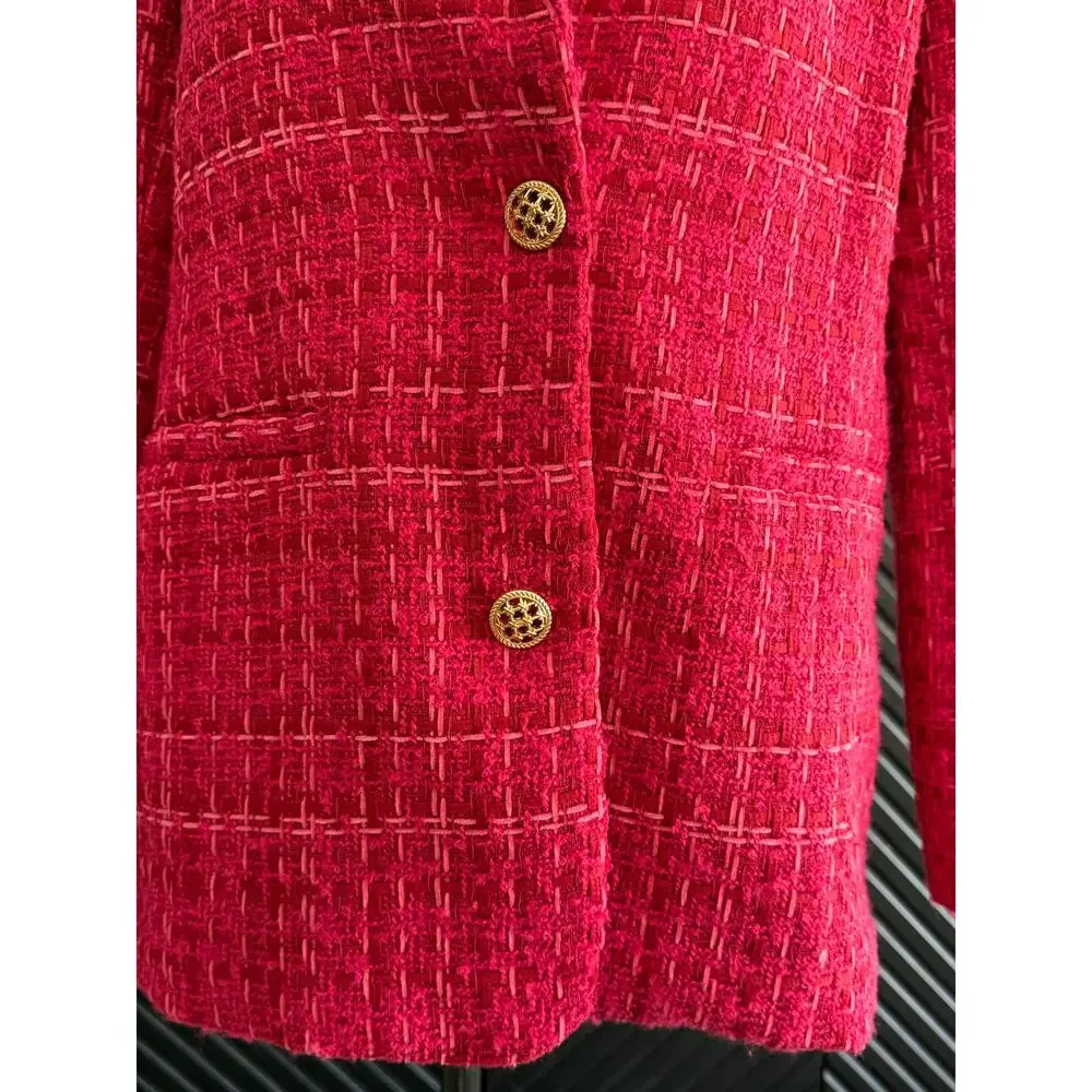 SUGAR + LIPS Ken Tweed Oversized Blazer Women's Size Medium NWT